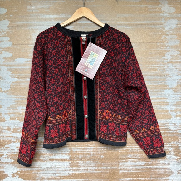 Dale of Norway NWT Wool Knit Cardigan Outdoor Fall Warm Classic Womens M - Picture 1 of 8